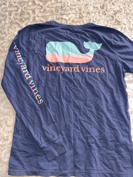 Vineyard Vines Tops - Vineyard Vines Navy Long Sleeve with Pastel Whale